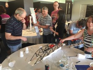 Building a bridge team building activity