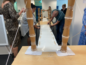 Building a bridge team building activity